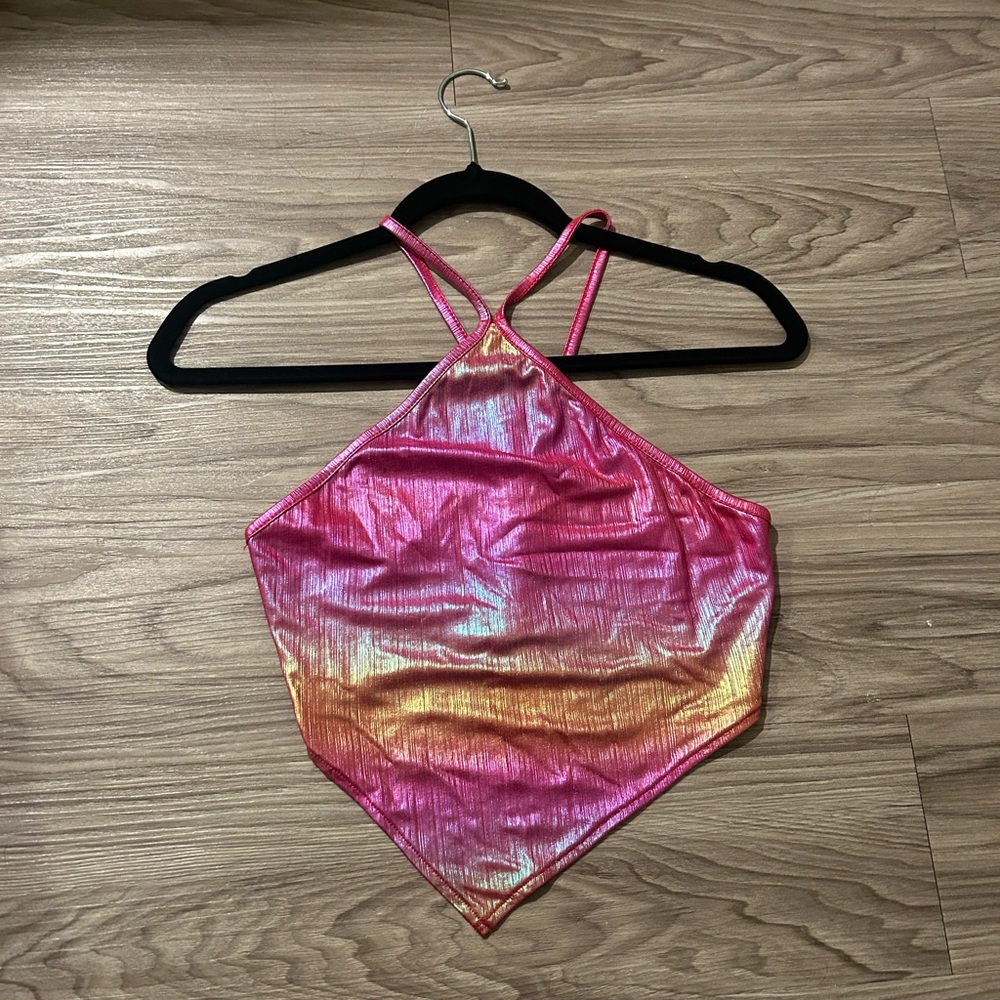 Princess Polly metallic pink top